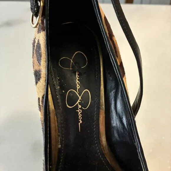 Jessica Simpson Leopard Print Wedge Heels - Picture 8 of 10